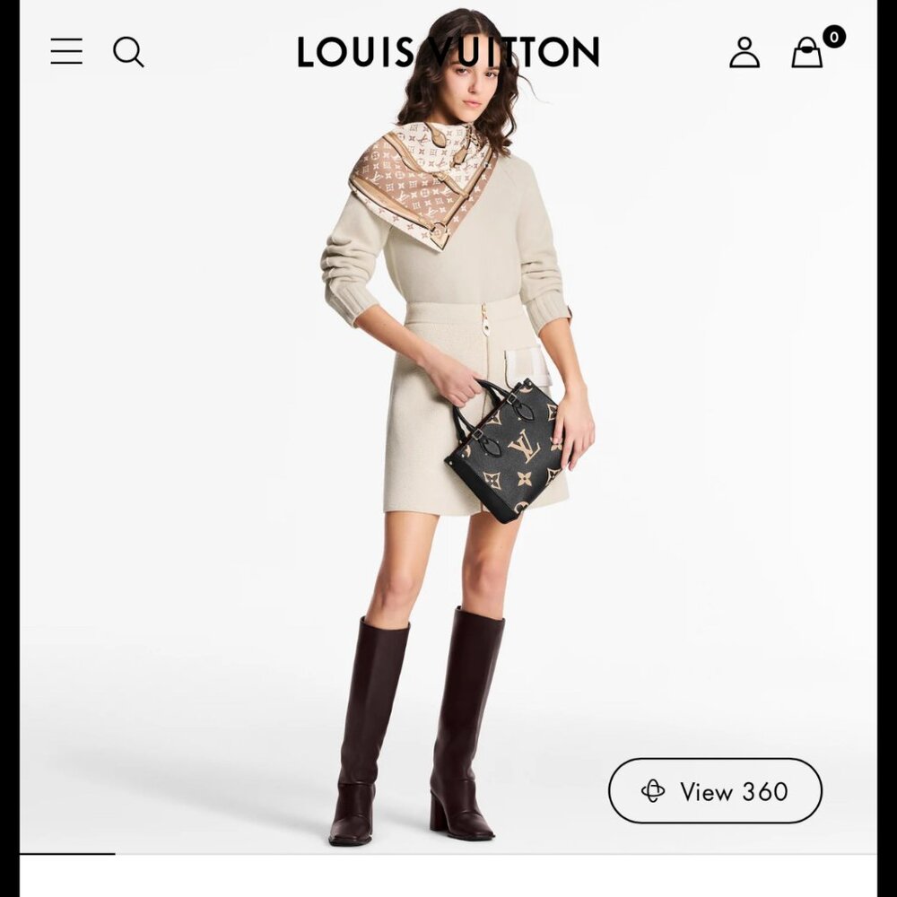 Louis Vuitton On the Go PM black/beige bag LIKE NEW Authentic